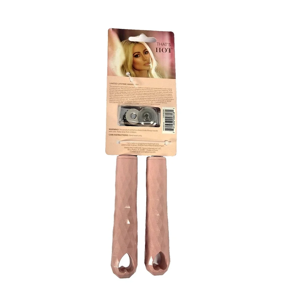 Paris Hilton Can Opener Pink Heart Handles Built In Bottle Opener Blush Metal